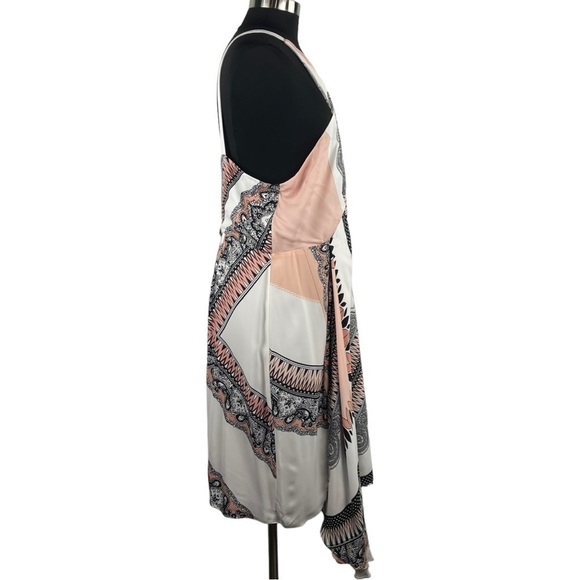 REISS HOPE BANDANA SCARF PRINT STRAPPY BACK CRISS CROSS HALTER DRESS - Picture 8 of 16